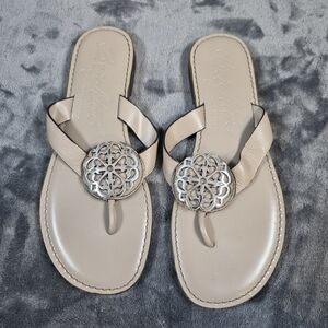 Brighton Alice Womens Sandals. Grey Sz 8.5